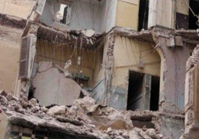 انهيار جزئي لعقار بمنطقة الجمرك في الإسكندرية